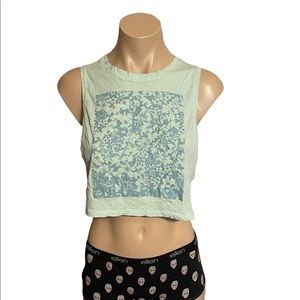 Lululemon Light Blue Expressions Muscle Love Crop Tank Top